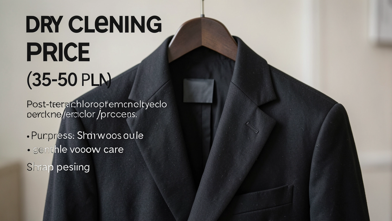 Cena prania marynarki garniturowej