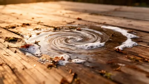 Czyszczenie deski tarasowej