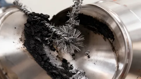 Czyszczenie wkładu kominowego ze stali nierdzewnej